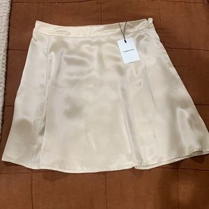 NWT - Reformation Demie Flared Mini Skirt, 100% Silk